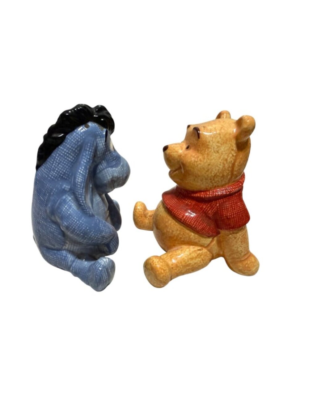 Winnie The Pooh & Eeyore Ceramic Salt & Pepper Shakers Vintage Disney 3.5" - Picture 6 of 9